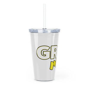 Grief Rebel Plastic Tumbler with Straw