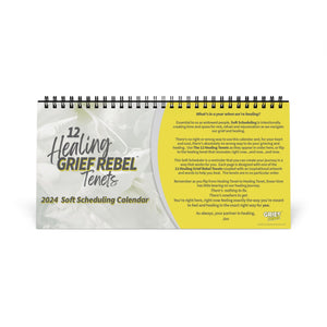 2024 Grief Rebel Twelve Healing Tenets Soft Scheduling Calendar