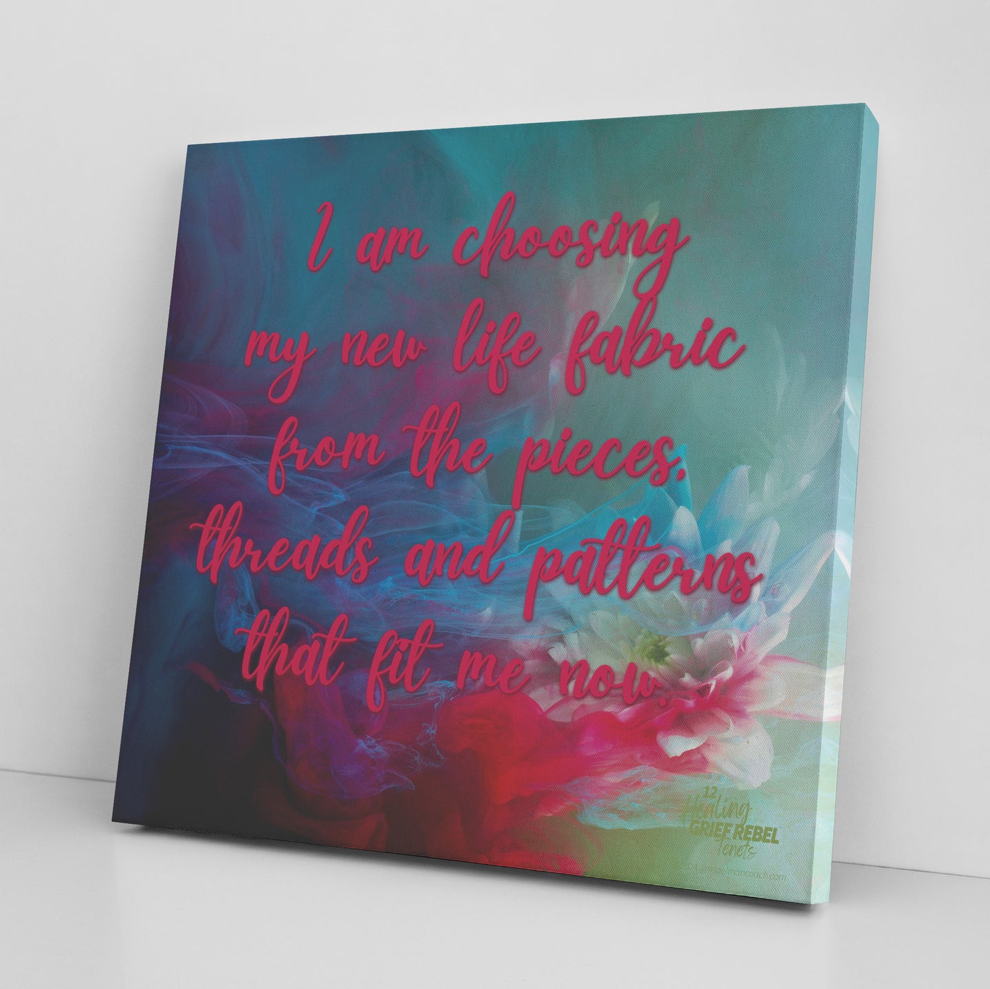 'Choosing My Life Fabric' Grief Rebel Gallery Canvas Art