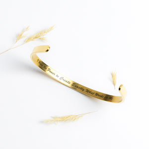 Gold, Silver, Rose Gold 'Prioritizing My Self-Care' Grief Rebel Healing Tenet Bracelet