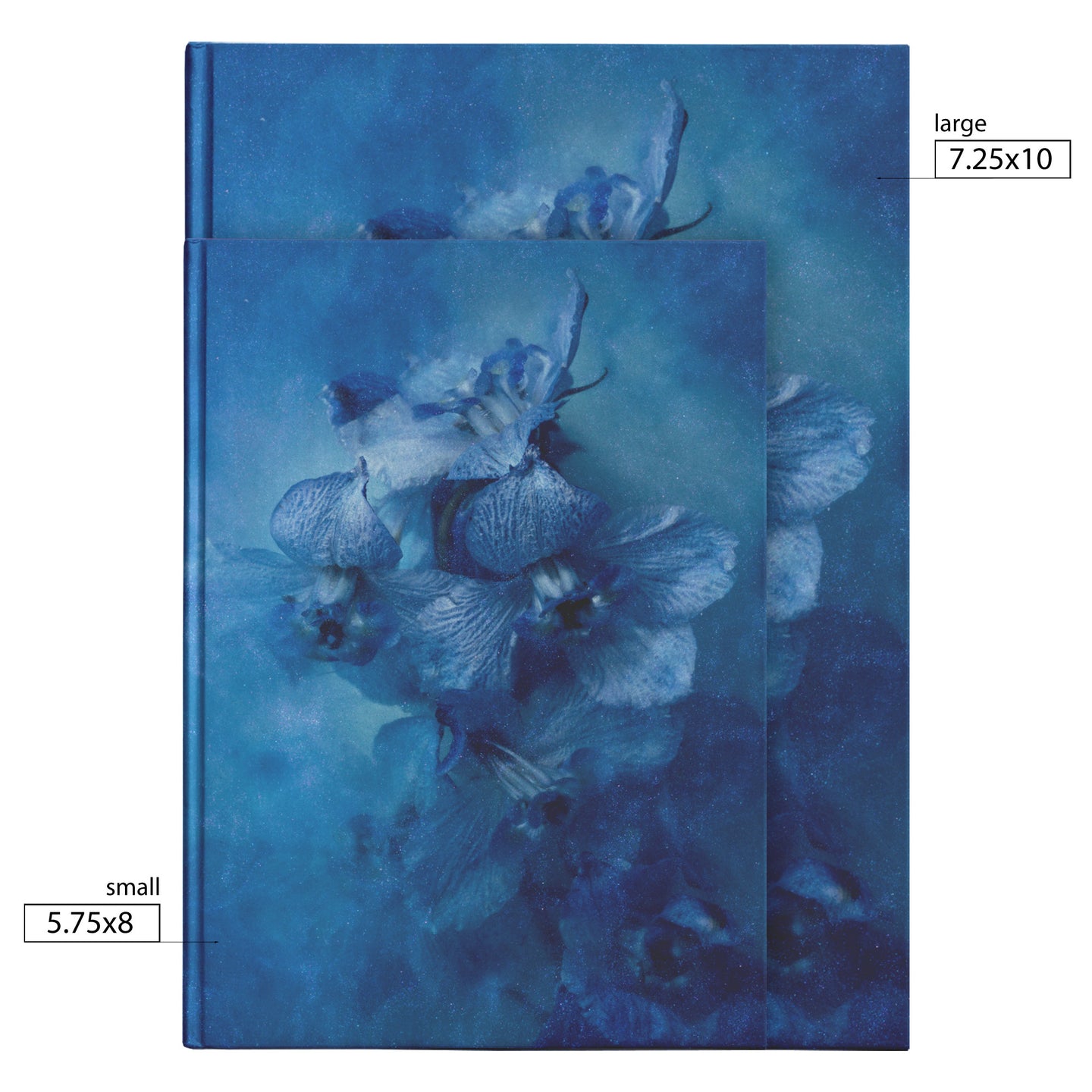'Sink Into Blue' Velvet Touch Hard Cover Journal