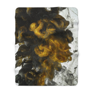 Fleece Throw Blanket - The 'Clouds of Gold' Collection