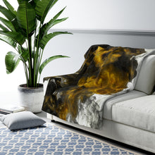 Load image into Gallery viewer, Fleece Throw Blanket - The &#39;Clouds of Gold&#39; Collection