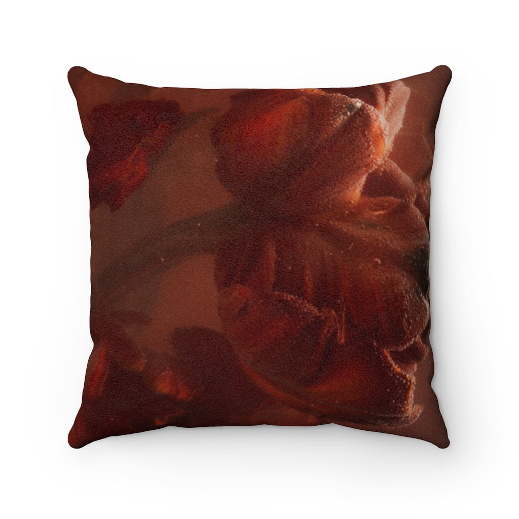 Square Accent Pillow - The Underwater Tulips Collection - Decorative Art Pillow