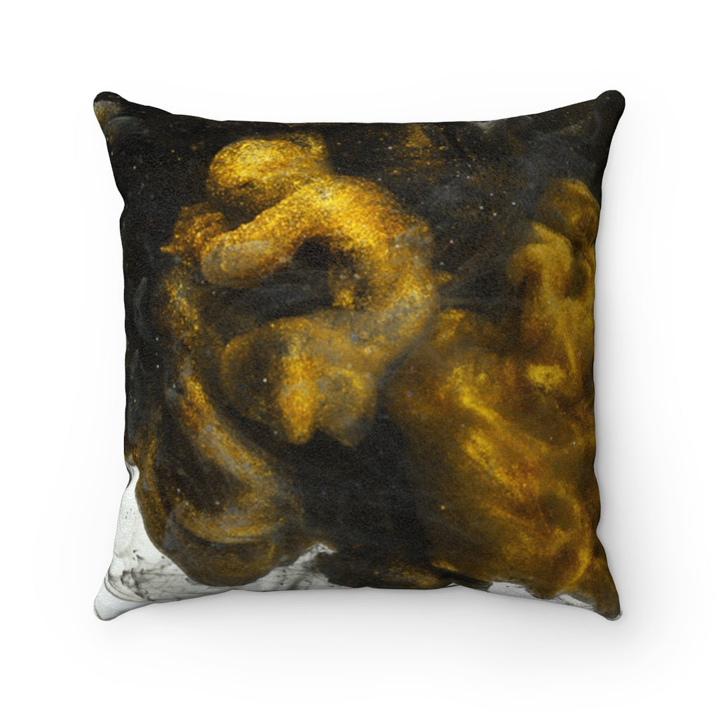 Square Accent Pillow - The Clouds of Gold Collection - Decorative Art Pillow