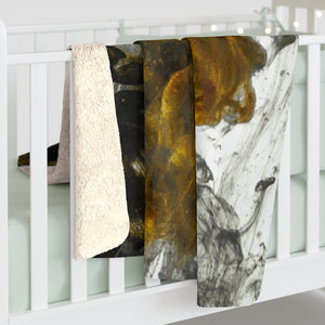 Fleece Throw Blanket - The 'Clouds of Gold' Collection