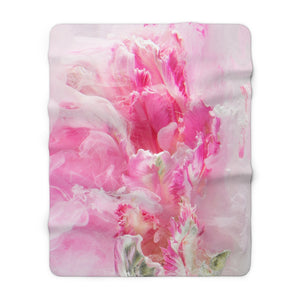 Throw Blanket - The 'Peony Dreams' Collection - Soft Fleece Throw Blanket