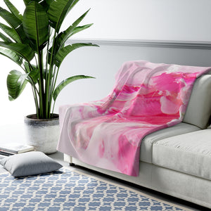 Throw Blanket - The 'Peony Dreams' Collection - Soft Fleece Throw Blanket
