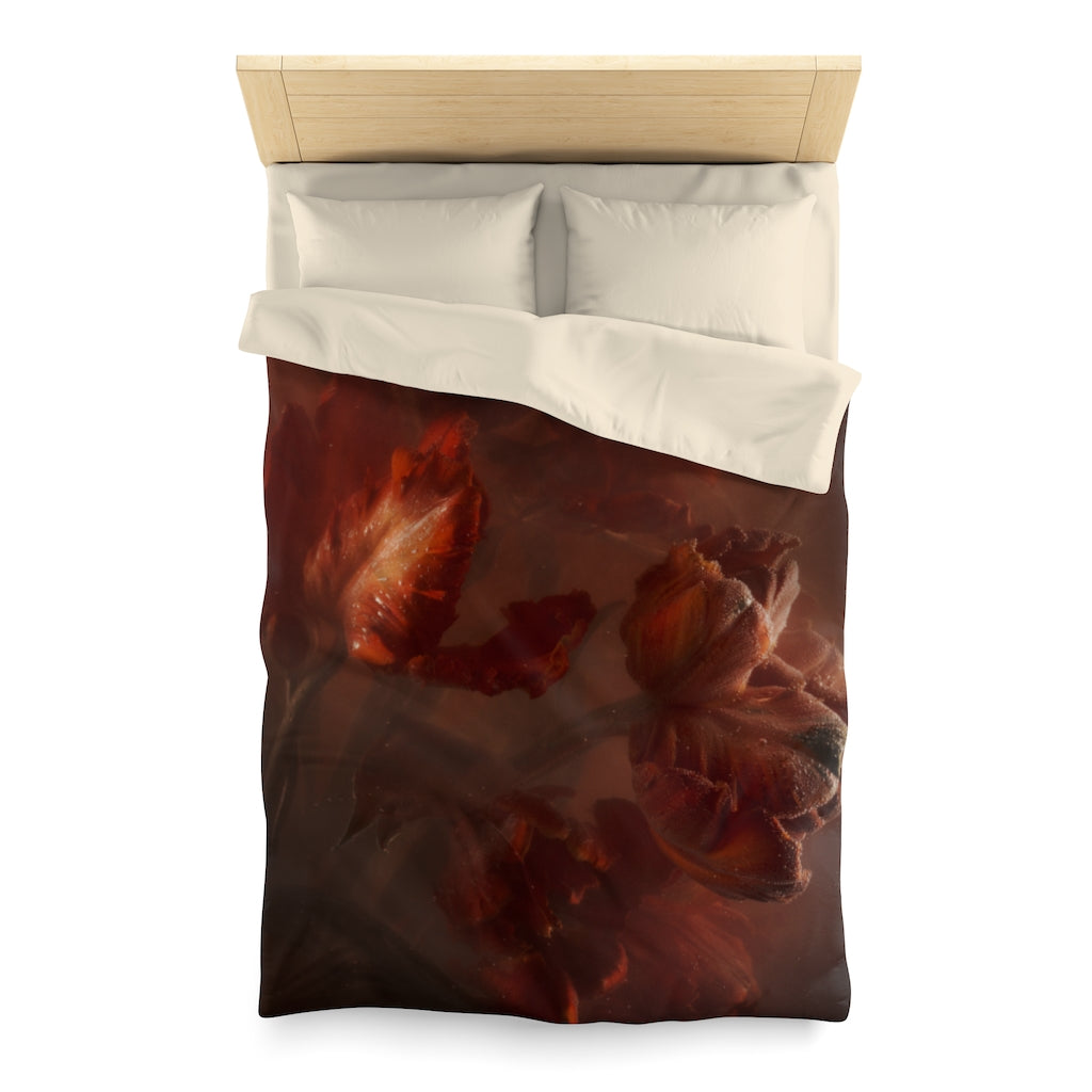 Queen and Twin Duvet Cover - The Underwater Tulips Collection - Unique Art Comforter Cover