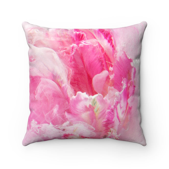 Square Accent Pillow - The Peony Dreams Collection - Decorative Art Pillow