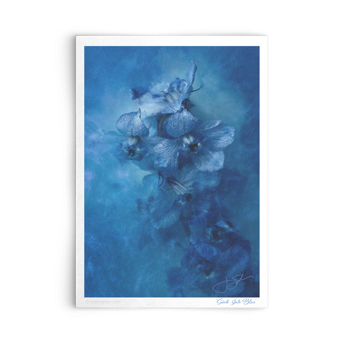 Sink Into Blue - 5in x 7in Art Notecard with Envelopes