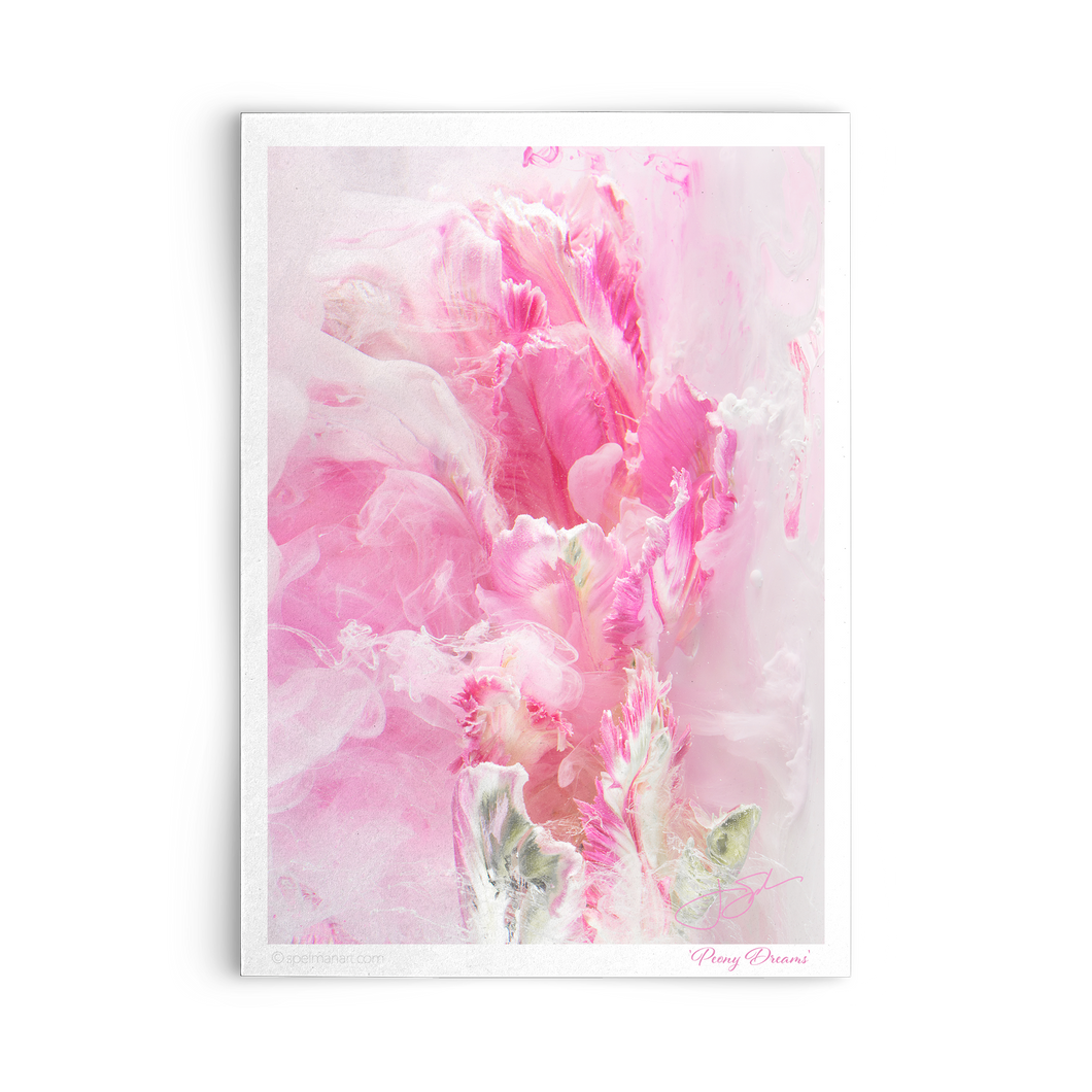 Peony Dreams - 5in x 7in Art Notecard with Envelopes