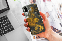 Load image into Gallery viewer, iPhone Case - Clouds of Gold - Unique Art iPhone Case