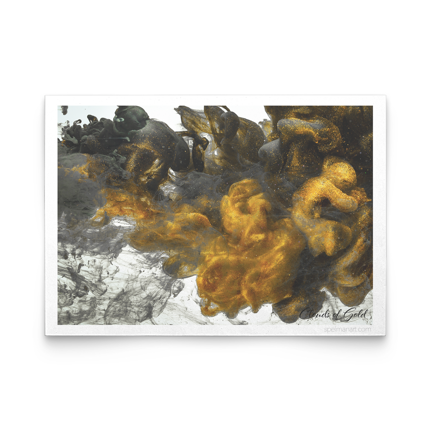 Clouds of Gold - 5x7 Notecard with Envelopes